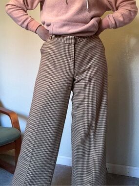 Orvis Wool Houndstooth Lined Pants GUC 16 Vintage